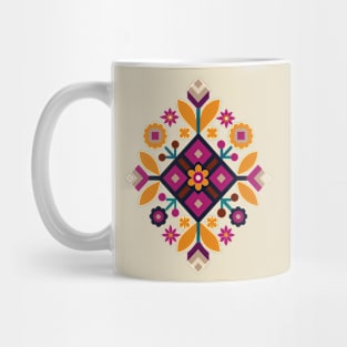 Bulgarian Folk Art Floral Ornament Mug